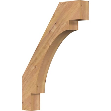 Ekena Millwork 3 1/2"W x 20"D x 28"H Merced Smooth Knee Brace, Western Red Cedar BRC04X20X28MRC00SWR